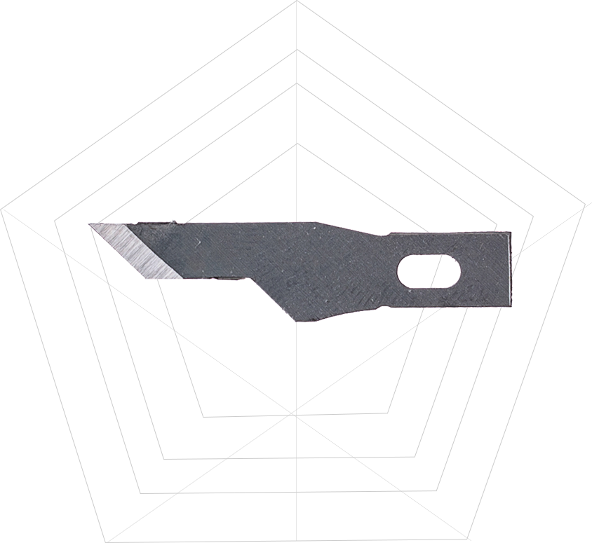 45 degree carving blade